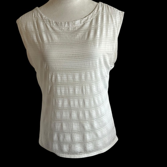 Athleta White Sleeveless Tank Top - Picture 1 of 7